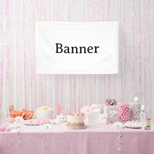 Create Your Own Simple Custom Vinyl 2.5' x 4' Banner (Party)