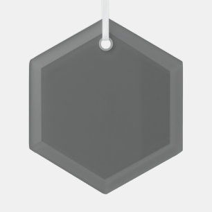 Create Your Own simple dark gray Glass Ornament