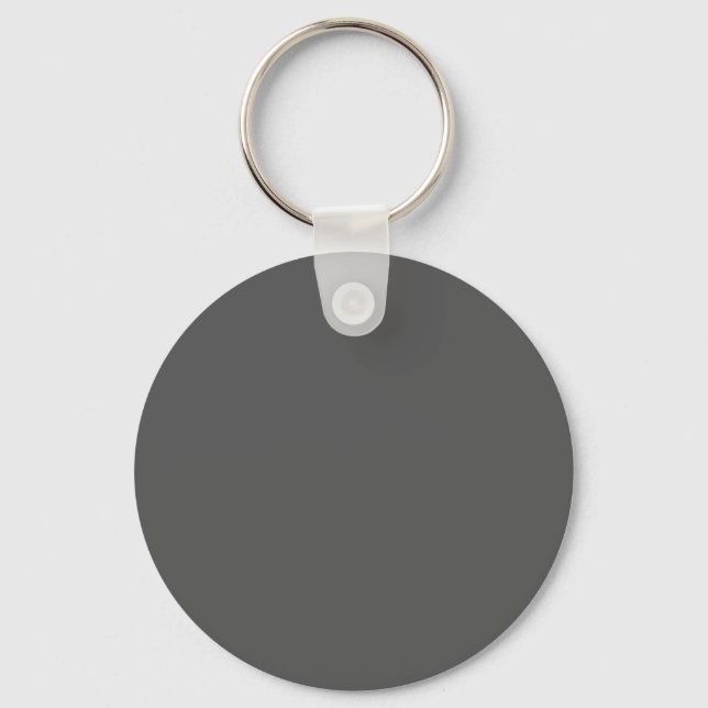 Create Your Own simple dark gray Keychain (Front)