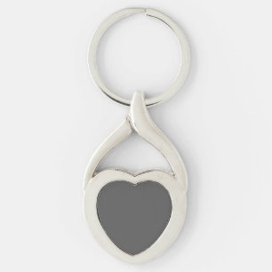 Create Your Own simple dark gray Keychain