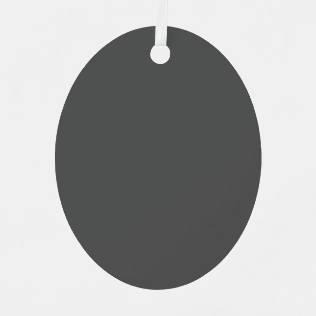Create Your Own simple dark gray Metal Ornament (Front)