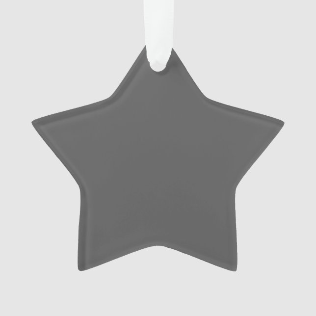 Create Your Own simple dark gray Ornament (Front)