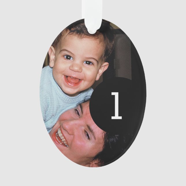 Create Your Own Simple Easy 2 images Oval Ornament (Front)