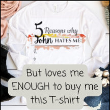 Create your own simple funny T-shirt monogrammed
