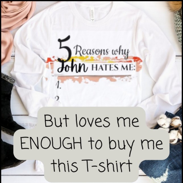 Create your own simple funny T-shirt monogrammed (Creator Uploaded)