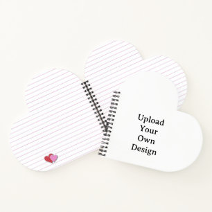 Create Your Own Simple Heart Shaped Spiral Bound Notebook