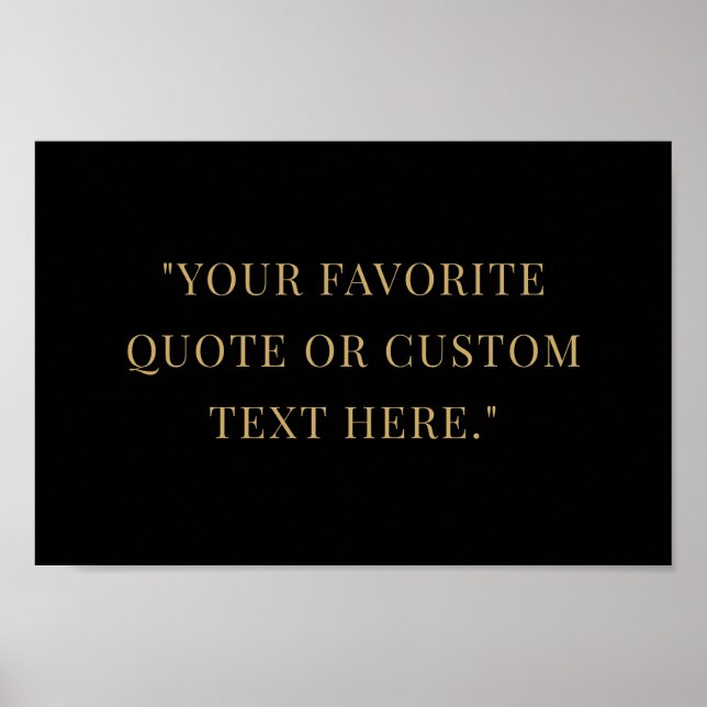 Create Your Own Simple Modern Custom Quote Poster (Front)