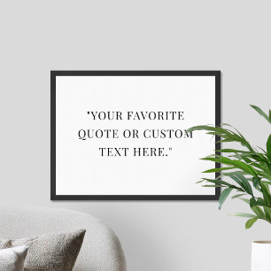 Create Your Own Simple Modern Custom Quote Poster