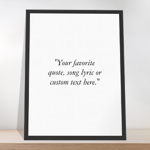 Create Your Own Simple Modern Custom Quote Poster