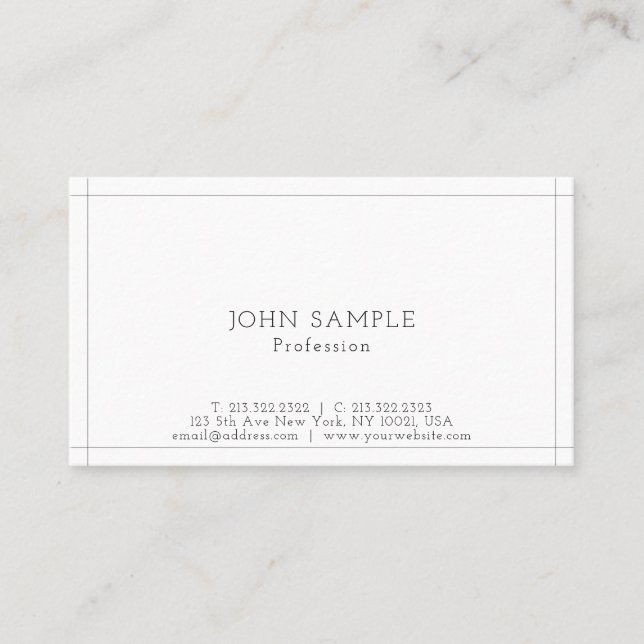 Create Your Own Simple Modern Professional Elegant Business Card (Front)