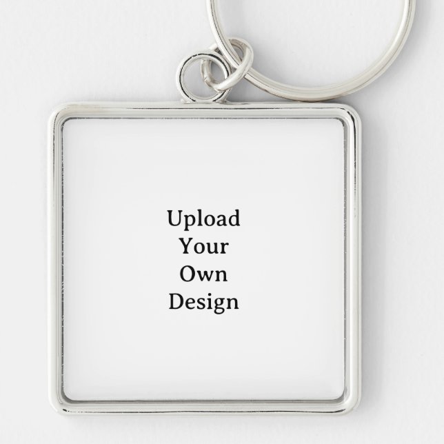 Create Your Own Simple Premium Square Large 2"  Keychain (Front)
