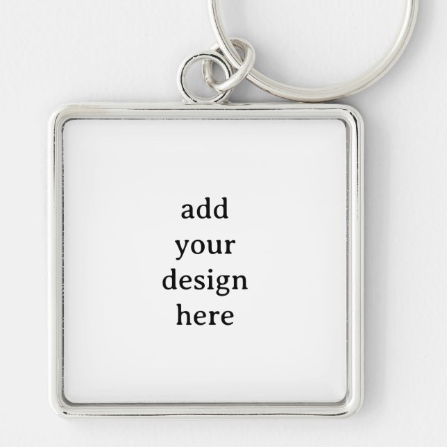 Create Your Own Simple Premium Square Large 2"  Keychain (Front)