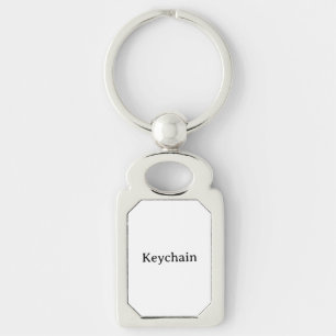 Create Your Own Simple Rectangle 1.8"x1.1" Metal Keychain