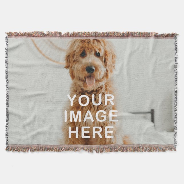 Create Your Own Simple Single Image/Photo Throw Blanket (Front)