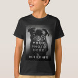Create Your Own Simple Single Photo & Custom Text  T-Shirt<br><div class="desc">Create your own simple,  modern t-shirt with a single photo and your custom text. If you need any help customizing this,  please message me using the button below and I'll be happy to help.</div>