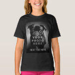Create Your Own Simple Single Photo & Custom Text  T-Shirt<br><div class="desc">Create your own simple,  modern t-shirt with a single photo and your custom text. If you need any help customizing this,  please message me using the button below and I'll be happy to help.</div>