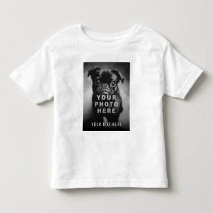 Create Your Own Simple Single Photo & Custom Text Toddler T-shirt