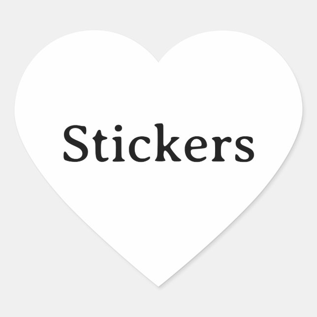 Create Your Own Simple Small 1½" (sheet of 20) Heart Sticker (Front)