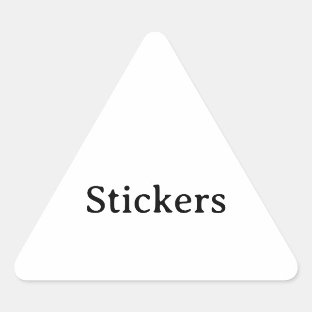 Create Your Own Simple Small 1½" (sheet of 20) Triangle Sticker (Front)