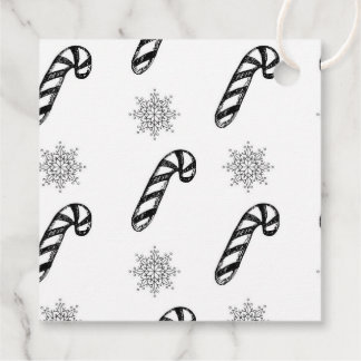 Create Your Own Simple Snowflakes & Candy Canes Favour Tags