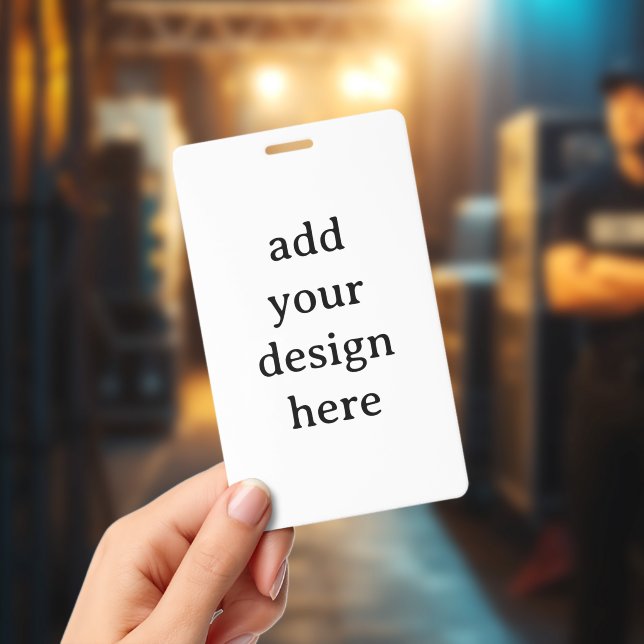 Create Your Own Simple Vertical 3"x5" PVC Plastic Badge (Concert)