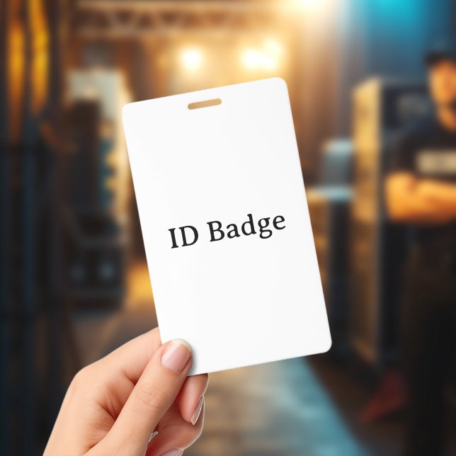 Create Your Own Simple Vertical 3"x5" PVC Plastic Badge (Concert)