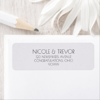 Create Your Own Simple Wedding Return Address