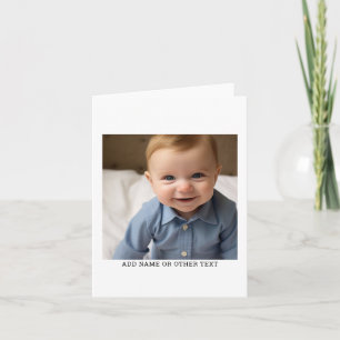 Create Your Own Single Photo Gallery white border Note Card