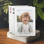 Create Your Own Single Photo Gallery white border Playing Cards<br><div class="desc">Custom playing cards with a photo are a unique way to personalize a classic deck, transforming it into a memorable keepsake or gift. Featuring a cherished image—such as a family portrait, a pet, or a special moment—these cards blend functionality with sentimentality. Printed on high-quality stock, they maintain the feel of...</div>