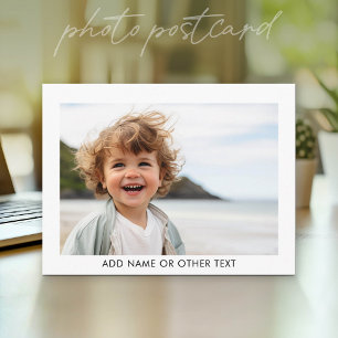 Create Your Own Single Photo Gallery white border Postcard