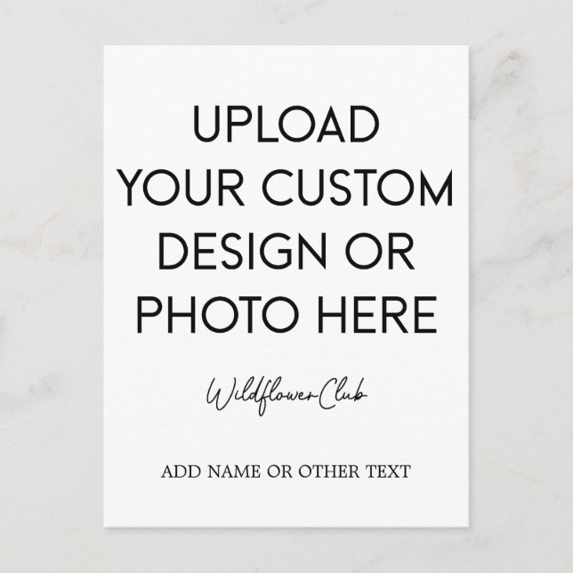 Create Your Own Single Photo  Postcard (Front)