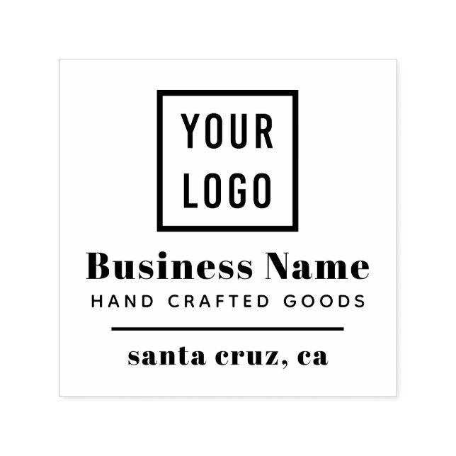 Create Your Own Sleek Elegant Business Logo Self-inking Stamp (Design)