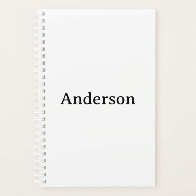 Create Your Own Small 5.5" x 8.5" Spiral  Planner (Front)
