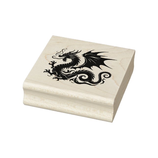Create Your Own Smoking Chinese Dragon Rubber Stamp (Stamp)