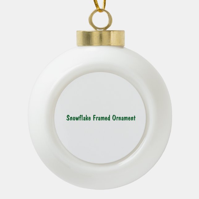 Create Your Own Snowflake Framed Ornament (Front)