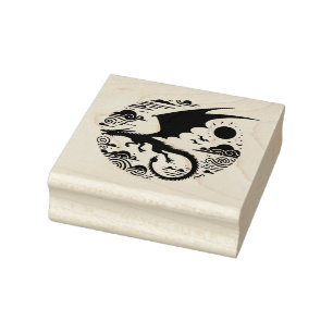 Create Your Own Soaring Dragon Landscape Rubber Stamp