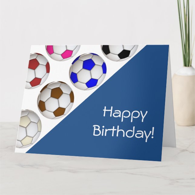 Create Your Own Soccer Birthday Card (Front)