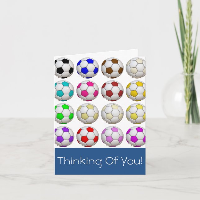 Create Your Own Soccer Thinking Of You Card (Front)