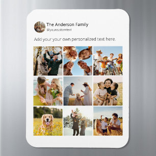 Create Your Own Social Media Photo Collage Magnet