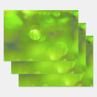 Create Your Own Soft Bokeh Lights - Lime Green Wrapping Paper Sheet