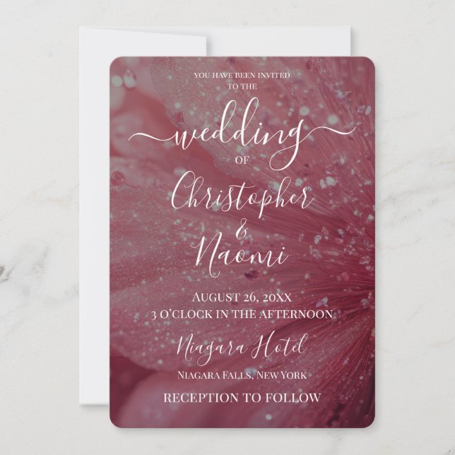 Create Your Own Soft Pink Closeup Fantasy Flower Invitation (Front)