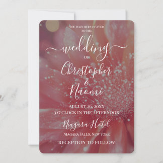 Create Your Own Soft Pink Fantasy Flower Invitation