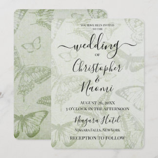 Create Your Own Soft Vintage Butterfly Paper Invitation