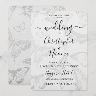 Create Your Own Soft Vintage Butterfly Paper Invitation