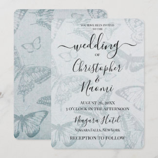 Create Your Own Soft Vintage Butterfly Paper Invitation