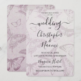 Create Your Own Soft Vintage Butterfly Paper Invitation
