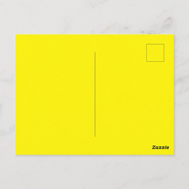 Create Your Own Solid Colour Glossy Postcard (Back)