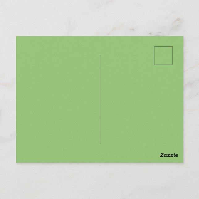 Create Your Own Solid Pistachio Glossy Postcard (Back)