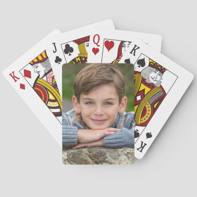 Create Your Own Son Photo Custom Pic Double Sided Playing Cards (Back)
