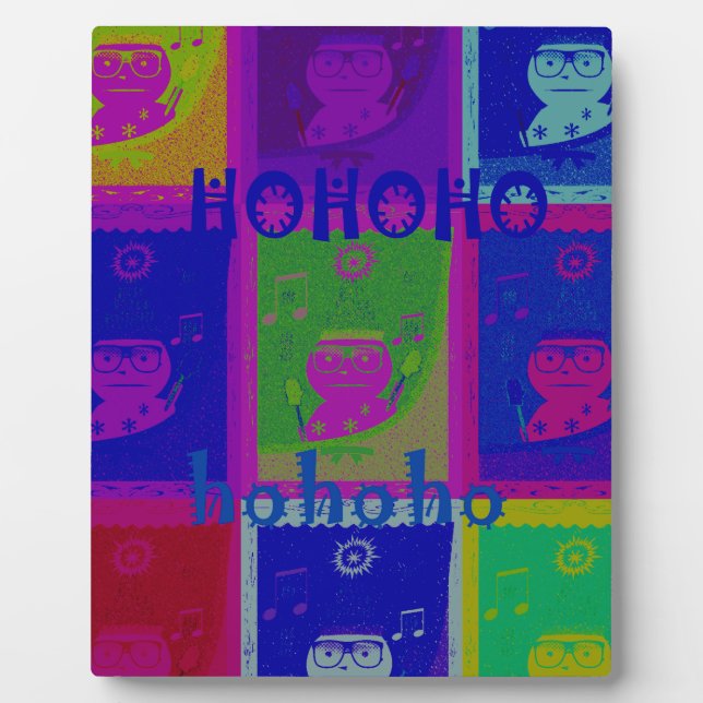 Create Your Own Special Santa HoHoho Pop Art  Plaque (Front)